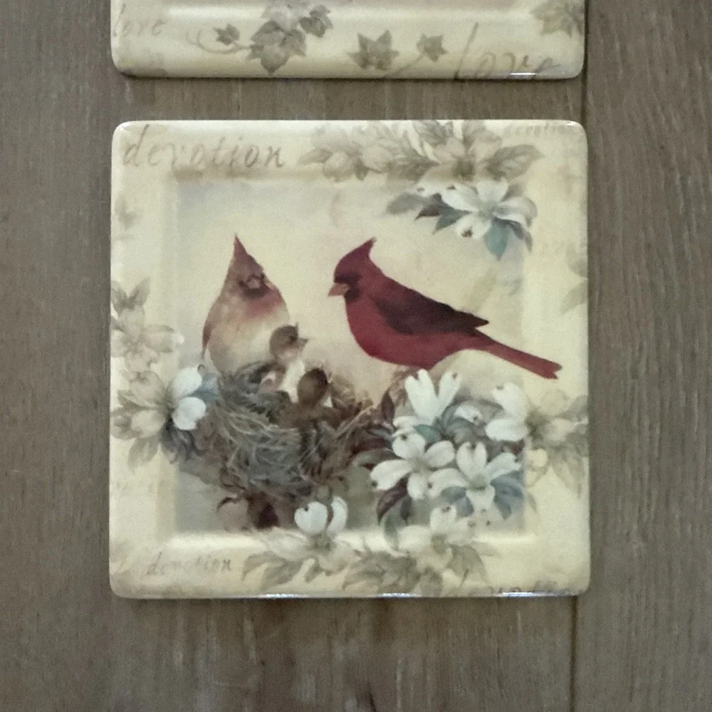 Vintage 4 Plates Bradford Exchange Plates Lena Lius Gentle Expressions 2002 Bird